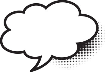 Speech Bubble Icon – Comic Callout Cloud, Cartoon Word Balloon Vector Illustration