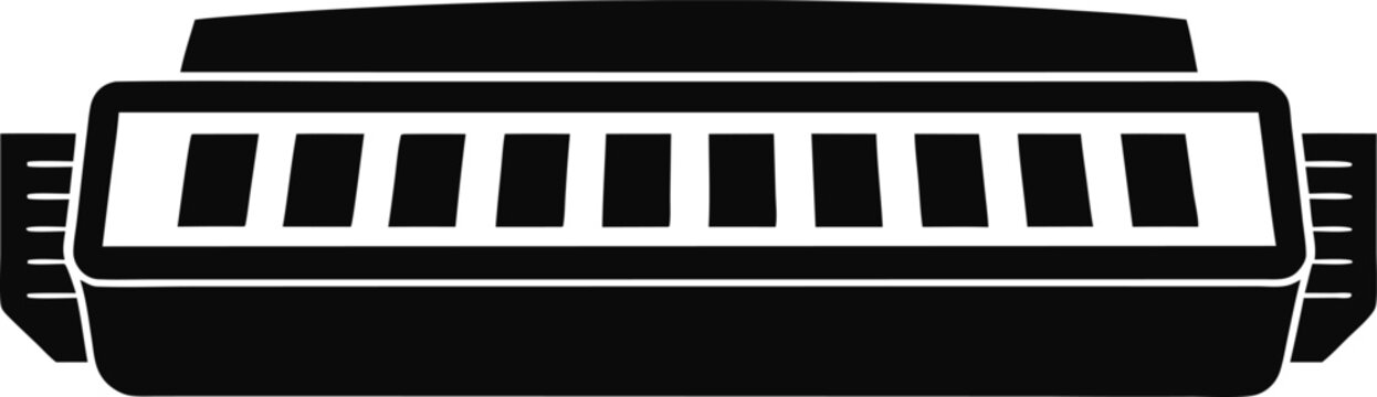 black harmonica musical instrument clip art preview