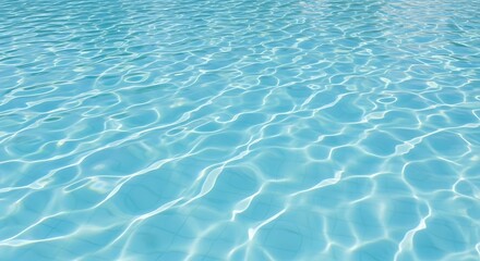 Fototapeta premium Sparkling blue clear water surface texture with sunlit ripples, creating a refreshing and tranquil aquatic background