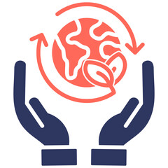 Sustainable Growth glyph color icon