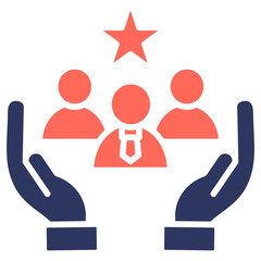 Leadership Support glyph color icon