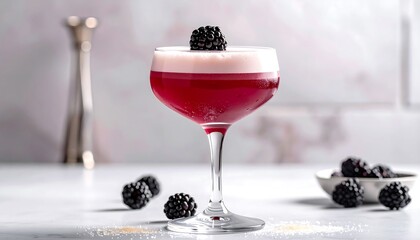 Elegant blackberry Kir Royale