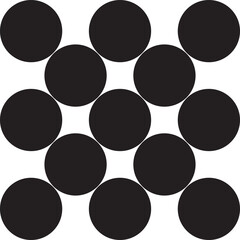 Seamless vector illustration of black plastic pipes with a round pattern on a black and white background