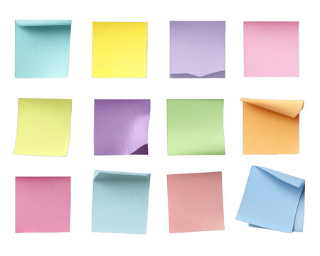Colorful sticky notes arranged in a grid