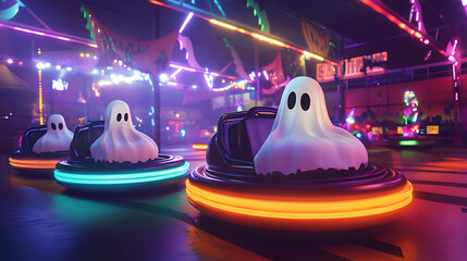 Adorable Halloween-themed background design, ideal for creating playful and festive backdrops or wallpapers.