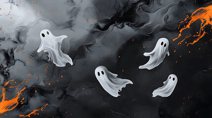 Adorable Halloween-themed background design, ideal for creating playful and festive backdrops or wallpapers.