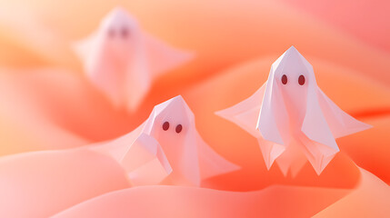 Adorable Halloween-themed background design, ideal for creating playful and festive backdrops or wallpapers.