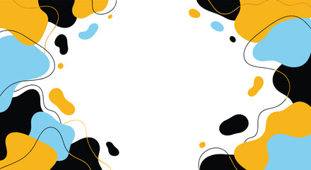 Abstract organic fluid shapes with wavy lines on a white background.