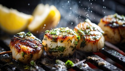 Grilled Scallops with Lemon and Herbs - A Culinary Delight.