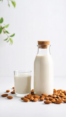 bottle of milk and cookies