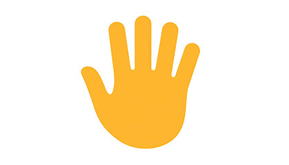 Simple, orange hand graphic
