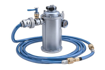 Obraz premium Industrial pressure vessel with coiled tubing