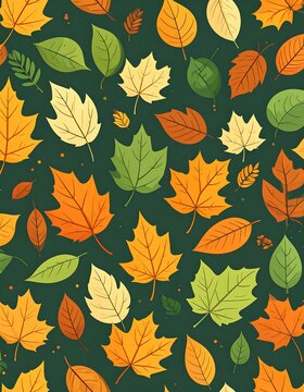 Autumn leaves pattern