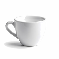 Stock photo of a white ceramic coffee cup for coffee or tea drinkware