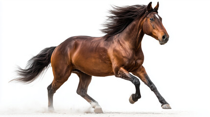 Obraz premium Cool illustration of a brown horse running