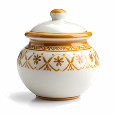 Ceramic jar with lid decorative kitchen storage container home decor item