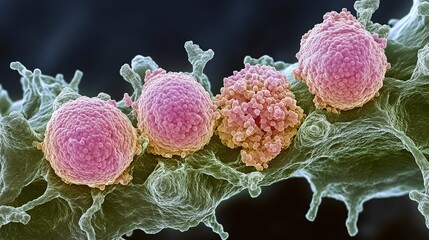 Microscopic Image of Cancer Cells 