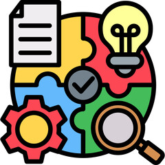 Lean Principles lineal color icon