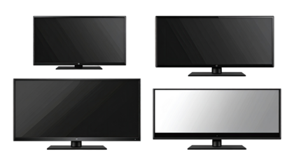 Flat-screen TVs, various sizes