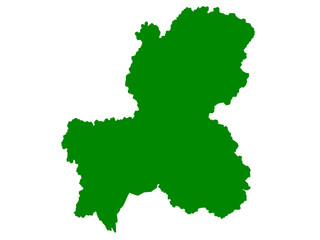 岐阜県の地図（グリーン）