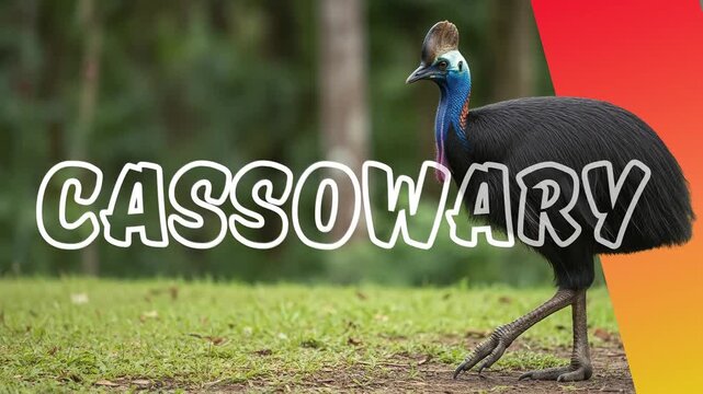 Educational animated video about the cassowary bird