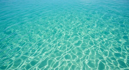Obraz premium Crystal Clear Turquoise Ocean Water Texture A Serene Summer Seascape