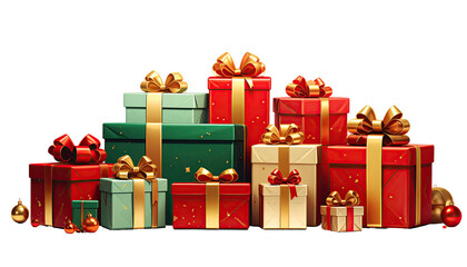 Stacked Christmas presents