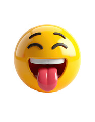 Fototapeta premium Smiling face with tongue sticking out