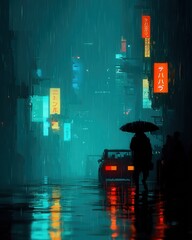 Realistic cinematic photo of a sustainable smart city at night with glowing AI powered infrastructure and eco futurism digital future concept.