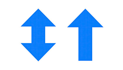 Two contrasting upward-pointing triangles