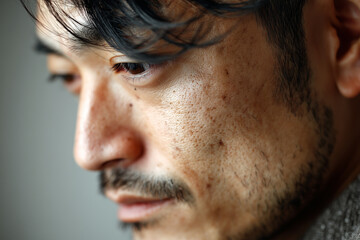 Fototapeta premium 髭を生やした日本人の男性