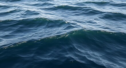 Ocean Waves Deep Blue Sea Texture, Water Surface, Natural Background