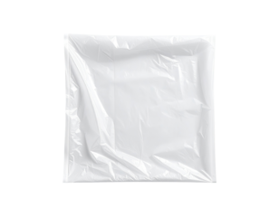 Blank white plastic bag