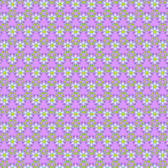 Sweet delicate spring floral pattern Lilac purple background Bright cheerful colorful small floral print Wallpaper Gift wrapping Packaging design Scrapbook, digital paper