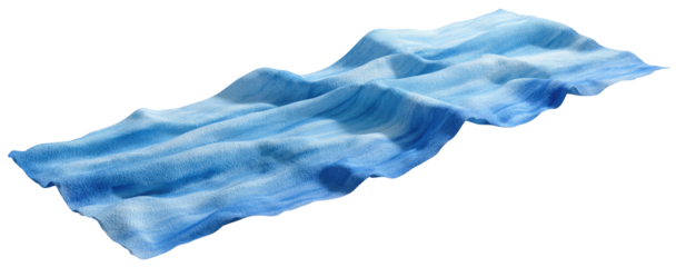 Light-blue, draped fabric, smooth texture, flowing lines