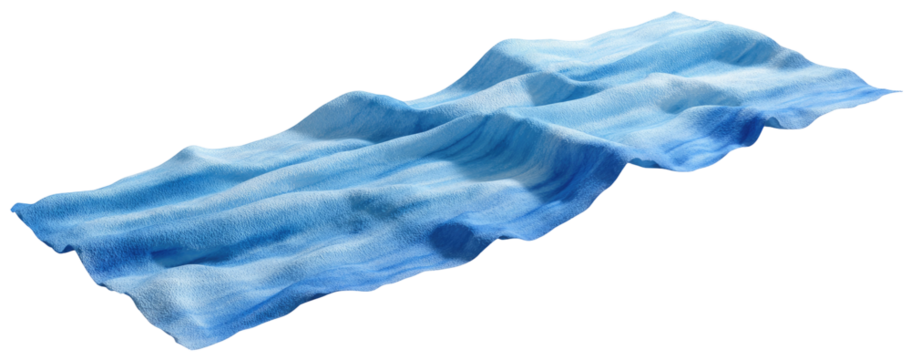 Light-blue, draped fabric, smooth texture, flowing lines