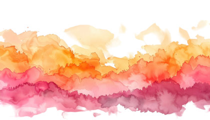 Abstract watercolor wash, horizontal band of blended colors