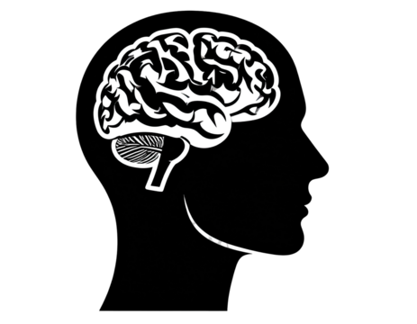 Stylized brain graphic