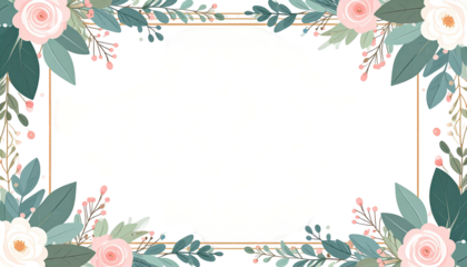 Floral framed silhouette