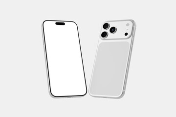 Modern Smartphone Devices Mockup Showing Front Display and Rear Cameras
