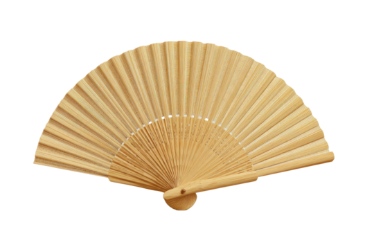 Light beige wooden hand fan