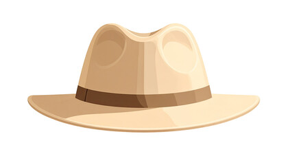 Fototapeta premium Light beige fedora hat illustration