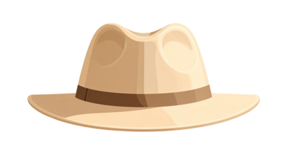 Light beige fedora hat illustration
