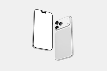 Generic Smartphone Mockup Showing Front Display and Backside View