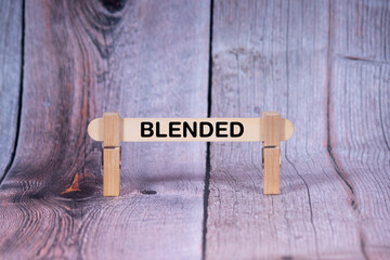Blended symbol. Single Wooden stick supported by Clothespins, beautiful Light Orange tone highlight...