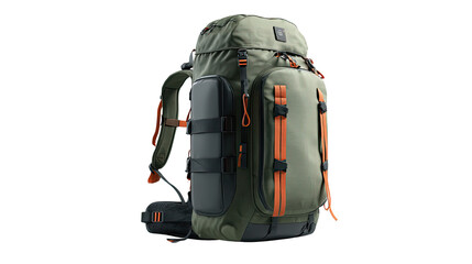 3d render of travel backpack on white background
