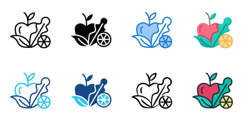 Fresh Greens icon set multiple style collection 
