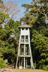 lookout tower in the forest