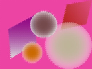 Neon Pink Bauhaus‑Inspired Abstract Shapes - Vibrant neon-pink geometric background with soft spheres, glassy texture and gradient blocks. Perfect for web banners, posters and modern branding.
