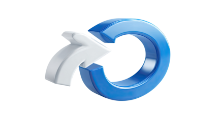 3d icon of white curved on blue 3d icon of canvas on white background